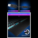 คีย์บอร์ดเกมมิ่งมีสาย USB AULA F2088 108 ปุ่ม แบบกลไก สวิตช์สีน้ำเงิน พร้อมไฟผสมและปุ่มโลหะ สวิตช์สีน้ำเงิน สีดำ