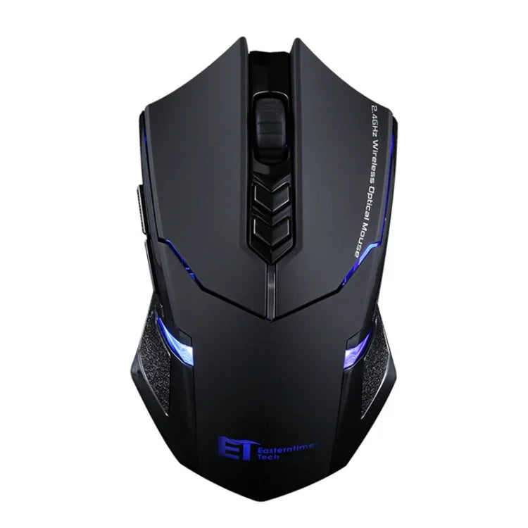 เมาส์เกมมิ่งไร้สายแบบเงียบ ET X-08 7 ปุ่ม 2400DPI 2.4G พร้อมตัวรับ USB และไฟหลังสีสันสดใส