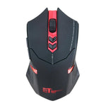 เมาส์เกมมิ่งไร้สายแบบเงียบ ET X-08 7 ปุ่ม 2400DPI 2.4G พร้อมตัวรับ USB และไฟหลังสีสันสดใส