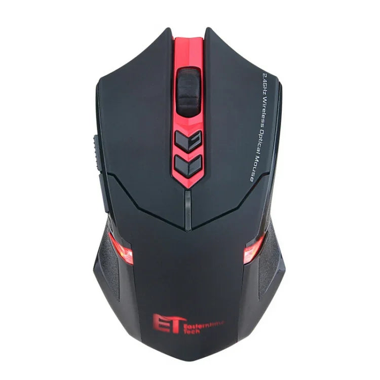 เมาส์เกมมิ่งไร้สายแบบเงียบ ET X-08 7 ปุ่ม 2400DPI 2.4G พร้อมตัวรับ USB และไฟหลังสีสันสดใส