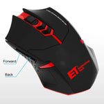 เมาส์เกมมิ่งไร้สายแบบเงียบ ET X-08 7 ปุ่ม 2400DPI 2.4G พร้อมตัวรับ USB และไฟหลังสีสันสดใส