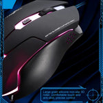 เมาส์เกมมิ่งมีสาย Chasing Leopard T7 USB 6 ปุ่ม 2400DPI ปรับความเร็วได้ 3 ระดับ พร้อมไฟหลังและน้ำหนักในตัว ความยาว: 1.8m, รุ่น T7
