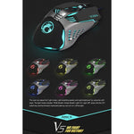 เมาส์เกมมิ่งมีสาย iMICE V5 USB 7 ปุ่ม 4000 DPI พร้อมไฟหลังสีสันสดใส สำหรับคอมพิวเตอร์ PC แล็ปท็อป, รุ่น V5 (สีขาว)