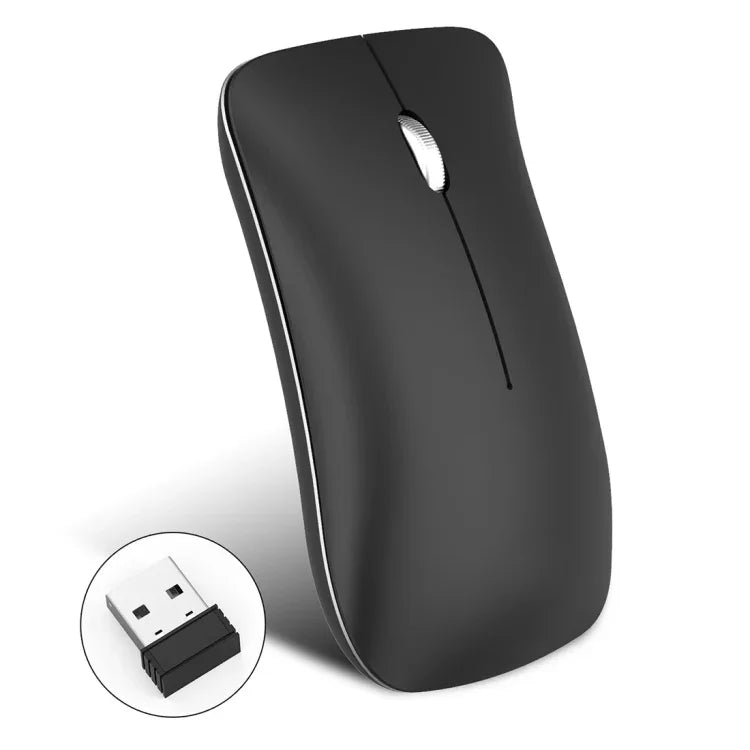 เมาส์ออปติคอลไร้สายปรับระดับได้ 3 โหมด HXSJ T23 Bluetooth 5.0 + Bluetooth 3.0 + 2.4GHz 4 ปุ่ม 1600 DPI แบบยศาสตร์ สีดำ T23