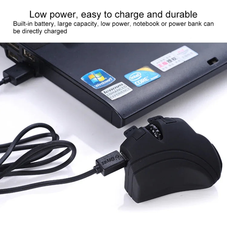 เมาส์แหวนไร้สายชาร์จซ้ำได้ GM306DM Bluetooth + 2.4GHz สองโหมด สำหรับนิ้วขี้เกียจ