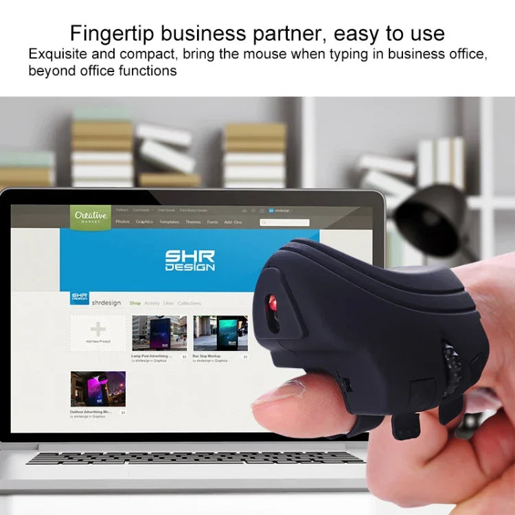 เมาส์แหวนไร้สายชาร์จซ้ำได้ GM306DM Bluetooth + 2.4GHz สองโหมด สำหรับนิ้วขี้เกียจ