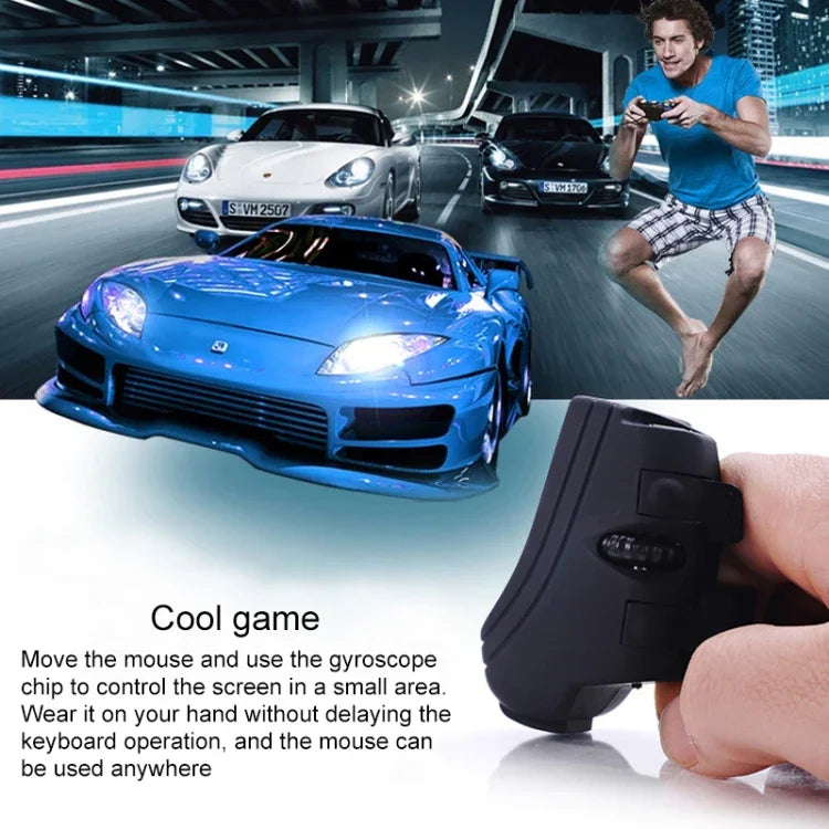 เมาส์แหวนไร้สายชาร์จซ้ำได้ GM306DM Bluetooth + 2.4GHz สองโหมด สำหรับนิ้วขี้เกียจ