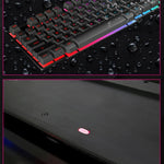 iMICE AK-600 Wired USB Floating Keycap Characters Glow Backlit Gaming Keyboard, Glow Backlit (Black)