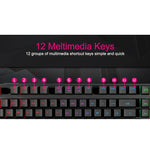 iMICE AK-600 Wired USB Floating Keycap Characters Glow Backlit Gaming Keyboard, Glow Backlit (Black)