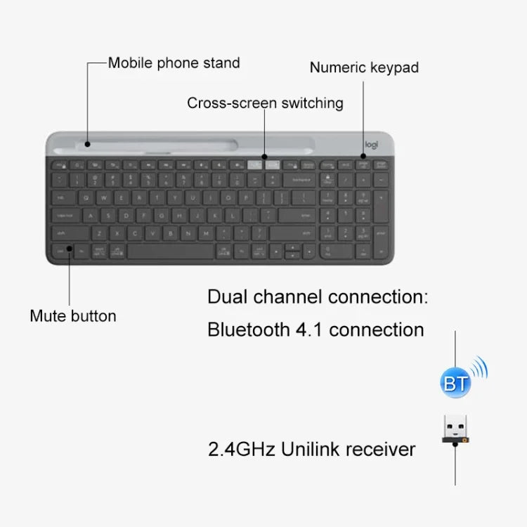 คีย์บอร์ดไร้สาย Logitech K580 แบบบางและเบา ใช้งานได้หลายอุปกรณ์ พร้อมที่วางโทรศัพท์