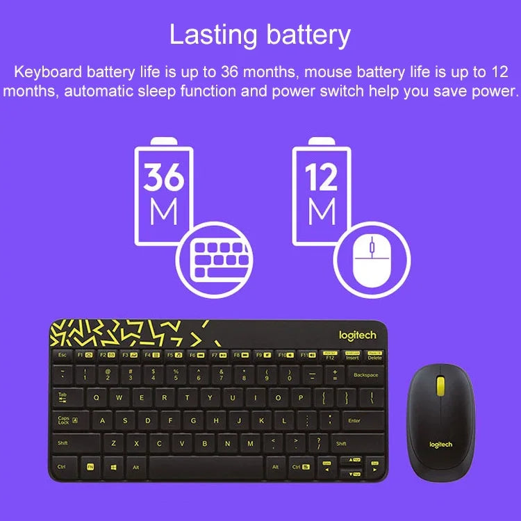 Logitech MK240 ชุดคีย์บอร์ดและเมาส์ไร้สาย Nano