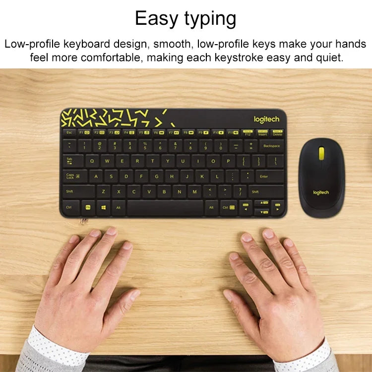 Logitech MK240 ชุดคีย์บอร์ดและเมาส์ไร้สาย Nano