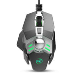 HXSJ J200 เมาส์เกมมิ่งกลไกมีสาย E-sports ปุ่มโปรแกรมได้ 7 ปุ่ม พร้อมไฟ