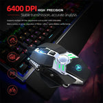 HXSJ J200 เมาส์เกมมิ่งกลไกมีสาย E-sports ปุ่มโปรแกรมได้ 7 ปุ่ม พร้อมไฟ