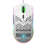 เมาส์เกมมิ่งมีสาย HXSJ J900 6 ปุ่ม ไฟ RGB โปรแกรมได้ (สีขาว), J900(สีดำ), J900(สีขาว)