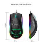 เมาส์เกมมิ่งมีสาย HXSJ J900 6 ปุ่ม ไฟ RGB โปรแกรมได้ (สีขาว), J900(สีดำ), J900(สีขาว)