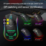 เมาส์เกมมิ่งมีสาย HXSJ J900 6 ปุ่ม ไฟ RGB โปรแกรมได้ (สีขาว), J900(สีดำ), J900(สีขาว)