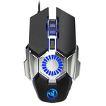 HXSJ J700 เมาส์เกมมิ่งมีสาย E-sports พร้อมไฟสีสันโปรแกรมได้, รุ่น J700