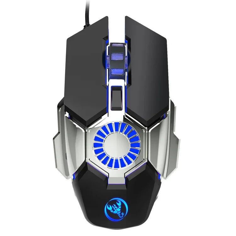 HXSJ J700 เมาส์เกมมิ่งมีสาย E-sports พร้อมไฟสีสันโปรแกรมได้, รุ่น J700