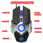 HXSJ J700 เมาส์เกมมิ่งมีสาย E-sports พร้อมไฟสีสันโปรแกรมได้, รุ่น J700