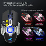 HXSJ J700 เมาส์เกมมิ่งมีสาย E-sports พร้อมไฟสีสันโปรแกรมได้, รุ่น J700