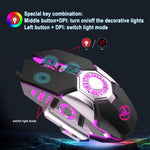 HXSJ J700 เมาส์เกมมิ่งมีสาย E-sports พร้อมไฟสีสันโปรแกรมได้, รุ่น J700