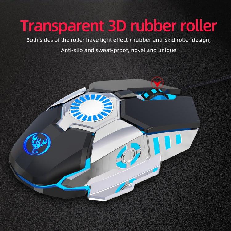 HXSJ J700 เมาส์เกมมิ่งมีสาย E-sports พร้อมไฟสีสันโปรแกรมได้, รุ่น J700