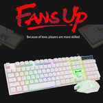 ชุดคีย์บอร์ด SHIPADOO D280 แบบกลไกมีสายพร้อมไฟ RGB และเมาส์ 3D คูล สำหรับแล็ปท็อป, พีซี, ไฟ RGB