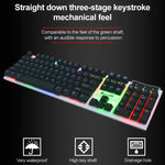 ชุดคีย์บอร์ด SHIPADOO D280 แบบกลไกมีสายพร้อมไฟ RGB และเมาส์ 3D คูล สำหรับแล็ปท็อป, พีซี, ไฟ RGB