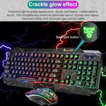ชุดคีย์บอร์ดเกมมิ่ง SHIPADOO D620 104 ปุ่ม มีสาย พร้อมไฟ RGB สีแตก และเมาส์ สำหรับแล็ปท็อป, พีซี