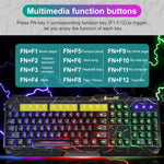 ชุดคีย์บอร์ดเกมมิ่ง SHIPADOO D620 104 ปุ่ม มีสาย พร้อมไฟ RGB สีแตก และเมาส์ สำหรับแล็ปท็อป, พีซี