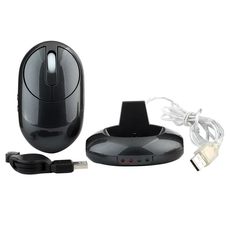 เมาส์ออปติคอลไร้สายชาร์จได้ 2.4G 1200 DPI พร้อม USB HUB 3 พอร์ต / แท่นชาร์จ รุ่น MZ-012