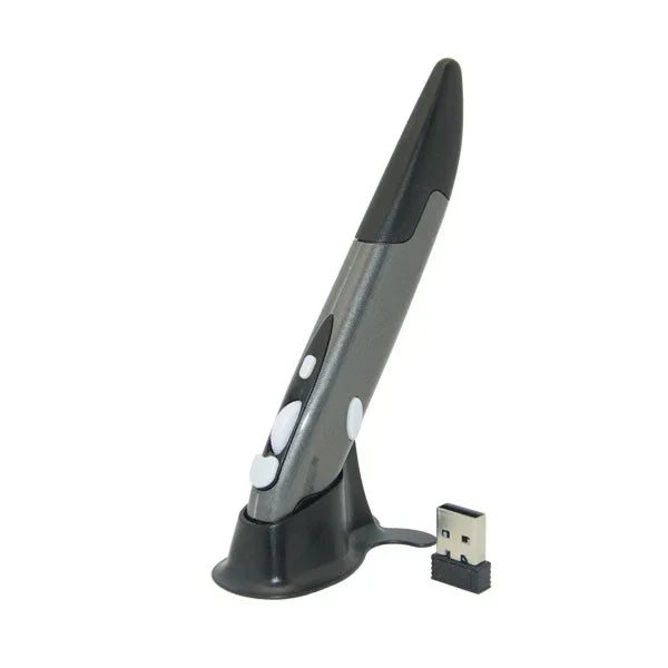 เมาส์ปากกาออปติคอลไร้สาย 2.4G USB รับสัญญาณ ปรับ DPI 1600 สำหรับคอมพิวเตอร์ PC แล็ปท็อป วาดภาพ สอน PR-03 (สีแดง), PR-03 (สีน้ำเงิน), PR-03 (สีเทา)