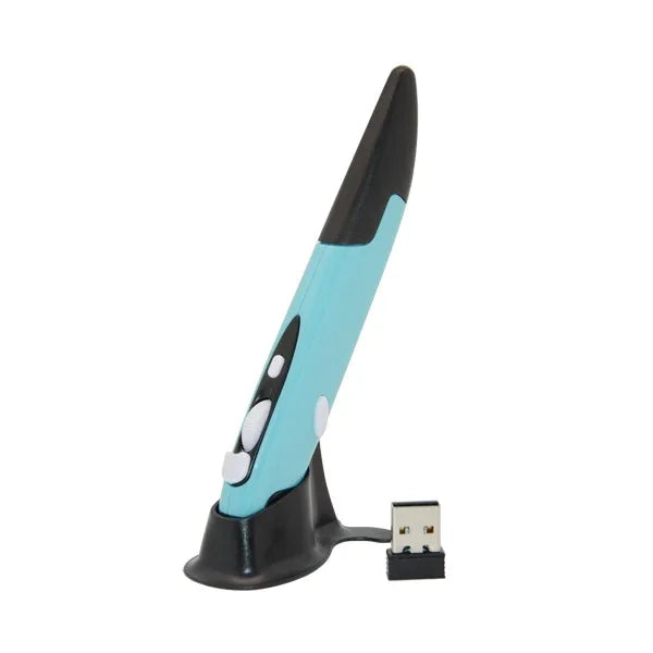 เมาส์ปากกาออปติคอลไร้สาย 2.4G USB รับสัญญาณ ปรับ DPI 1600 สำหรับคอมพิวเตอร์ PC แล็ปท็อป วาดภาพ สอน PR-03 (สีแดง), PR-03 (สีน้ำเงิน), PR-03 (สีเทา)