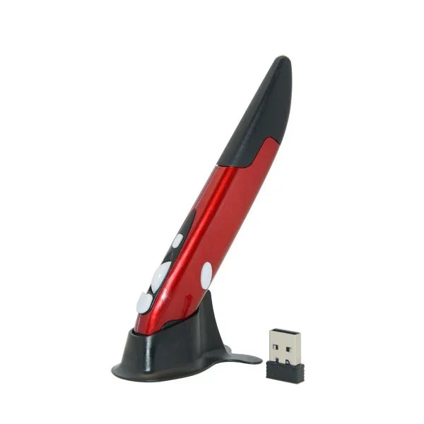เมาส์ปากกาออปติคอลไร้สาย 2.4G USB รับสัญญาณ ปรับ DPI 1600 สำหรับคอมพิวเตอร์ PC แล็ปท็อป วาดภาพ สอน PR-03 (สีแดง), PR-03 (สีน้ำเงิน), PR-03 (สีเทา)