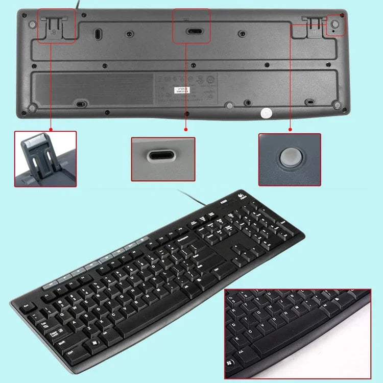 ชุดคีย์บอร์ดและเมาส์มีสาย Logitech MK200