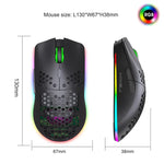 HXSJ T66 เมาส์เกมมิ่งไร้สาย 7 ปุ่ม พร้อมไฟสีสันโปรแกรมได้ รุ่น T66 (สีขาว)