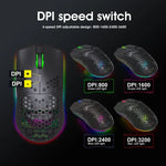 HXSJ T66 เมาส์เกมมิ่งไร้สาย 7 ปุ่ม พร้อมไฟสีสันโปรแกรมได้ รุ่น T66 (สีขาว)
