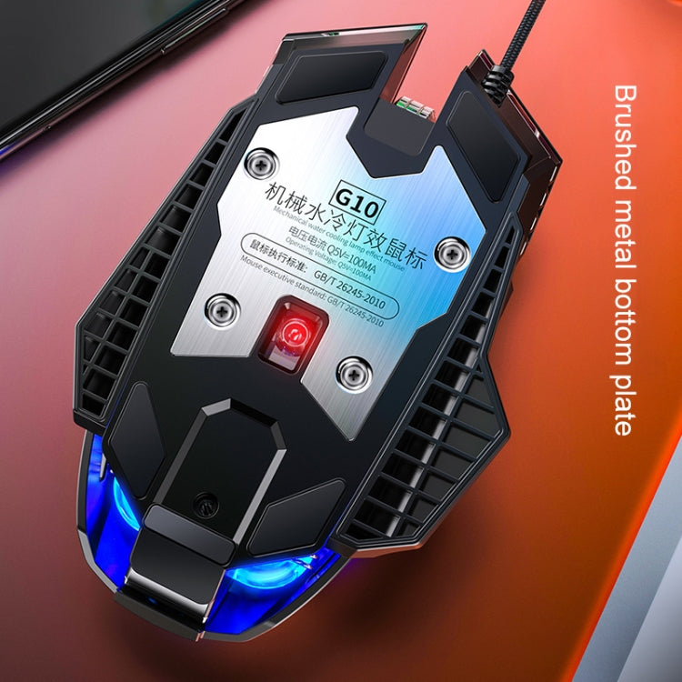 YINDIAO G10 เมาส์เกมมิ่งกลไกโลหะมีสาย 7 ปุ่ม ปรับได้ 7 โหมด 7200DPI พร้อมไฟ RGB รุ่นเวอร์ชันเสียง