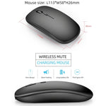 เมาส์ไร้สาย HXSJ M90 2.4GHz บางเฉียบ ชาร์จได้ แบบเงียบ สองโหมด Bluetooth สำหรับโน้ตบุ๊กและพีซี