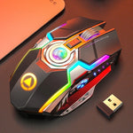 เมาส์เกมมิ่งไร้สายชาร์จได้ YINDIAO A5 2.4GHz 1600DPI ปรับได้ 3 โหมด ไฟ RGB แบบเงียบ