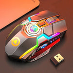 เมาส์เกมมิ่งไร้สายชาร์จได้ YINDIAO A5 2.4GHz 1600DPI ปรับได้ 3 โหมด ไฟ RGB แบบเงียบ