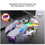 เมาส์เกมมิ่งไร้สายชาร์จได้ YINDIAO A5 2.4GHz 1600DPI ปรับได้ 3 โหมด ไฟ RGB แบบเงียบ