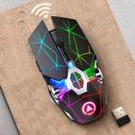 เมาส์เกมมิ่งไร้สายชาร์จได้ YINDIAO A7 2.4GHz 1600DPI ปรับได้ 3 โหมด 7 ปุ่ม ไฟ RGB แบบเงียบ