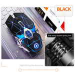 เมาส์เกมมิ่งไร้สายชาร์จได้ YINDIAO A7 2.4GHz 1600DPI ปรับได้ 3 โหมด 7 ปุ่ม ไฟ RGB แบบเงียบ