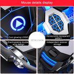 เมาส์เกมมิ่งไร้สายชาร์จได้ YINDIAO A7 2.4GHz 1600DPI ปรับได้ 3 โหมด 7 ปุ่ม ไฟ RGB แบบเงียบ