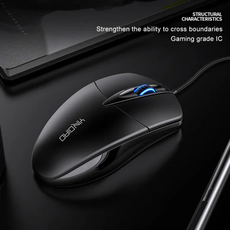 เมาส์มีสายธุรกิจ YINDIAO G2 1000DPI 3 ปุ่ม ไฟ RGB