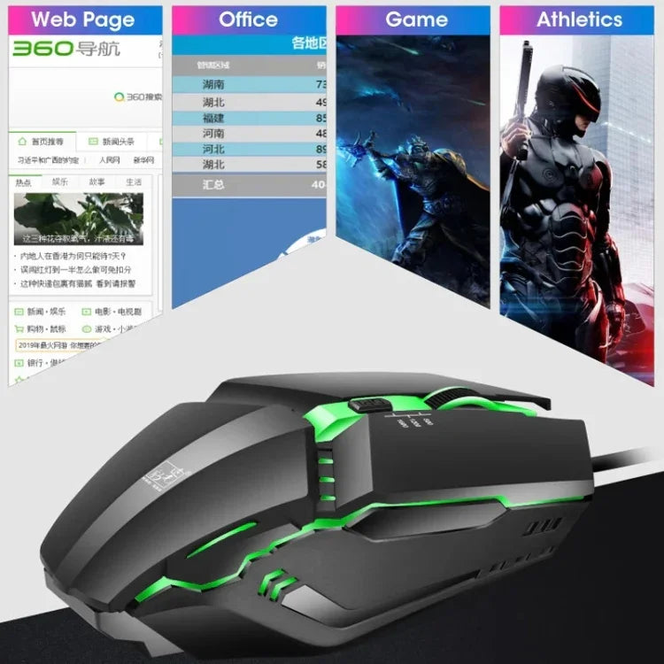 เมาส์เกมมิ่งมีสาย ZGB K3 USB ไฟ RGB