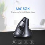 เมาส์แนวตั้งไร้สาย DELUX M618GX 1600DPI แบบออปติคอล ดีไซน์ตามหลักสรีรศาสตร์
