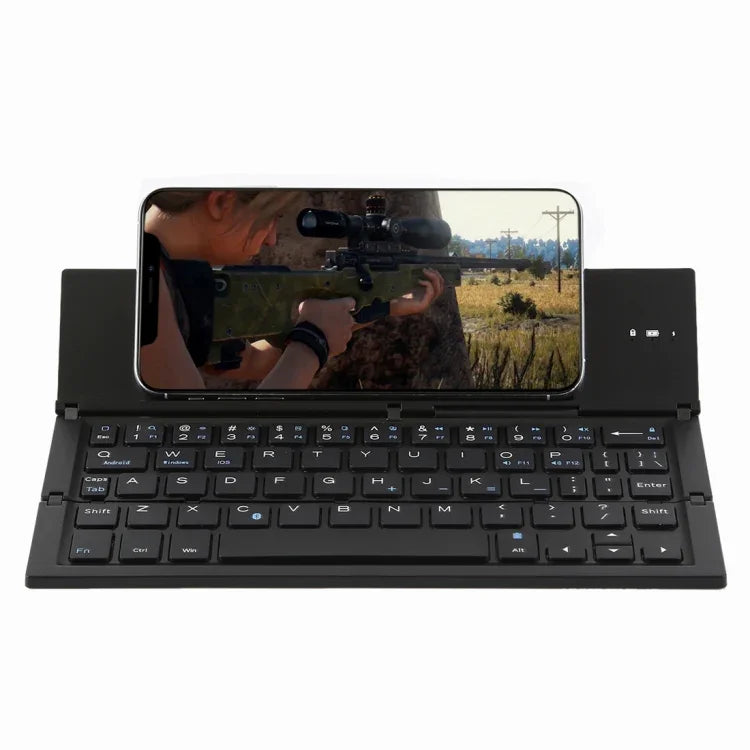 คีย์บอร์ด Bluetooth V3.0 บางพับได้ GK608 พร้อมที่วางในตัว รองรับ Android / iOS / Windows, GK608 (ดำ), GK608 (เทา), GK608 (ทอง)